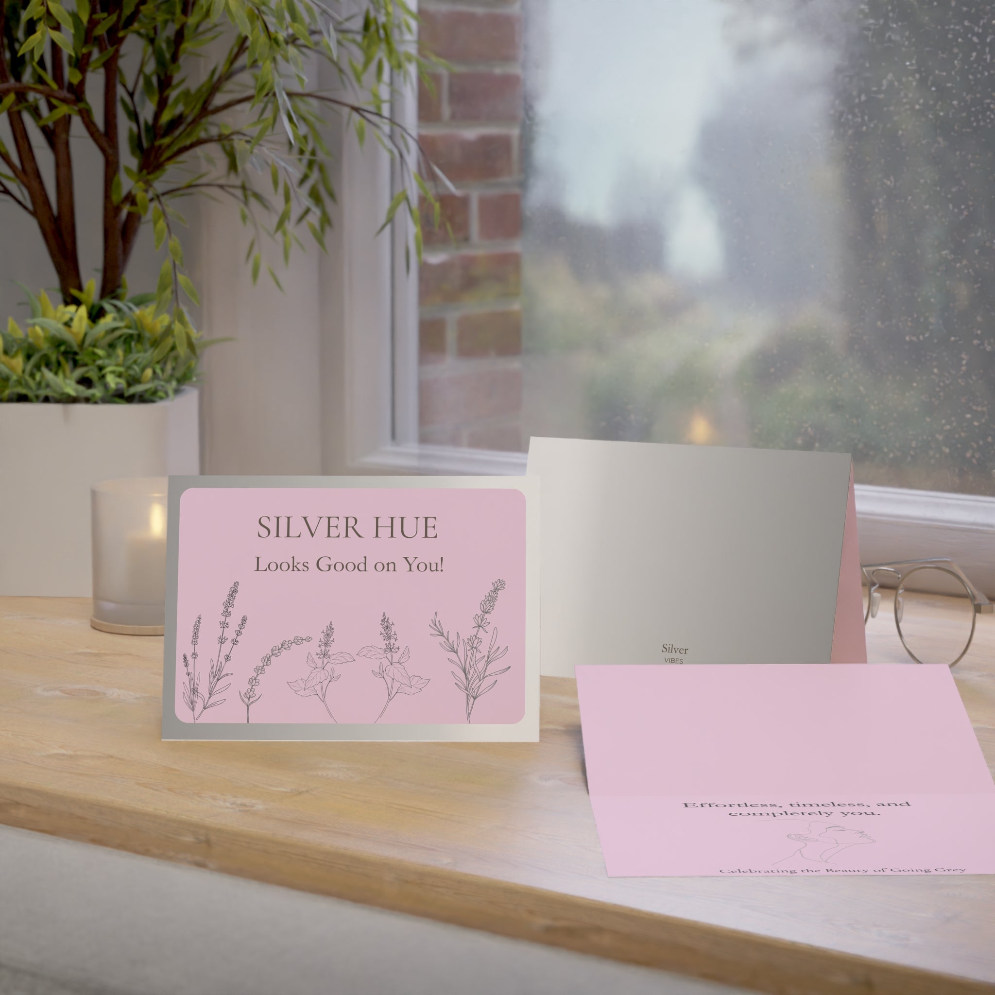 Silver Hue - Greeting Card