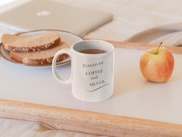 Coffee Mug - “Fueled by Coffee & Silver” (11oz/15oz)