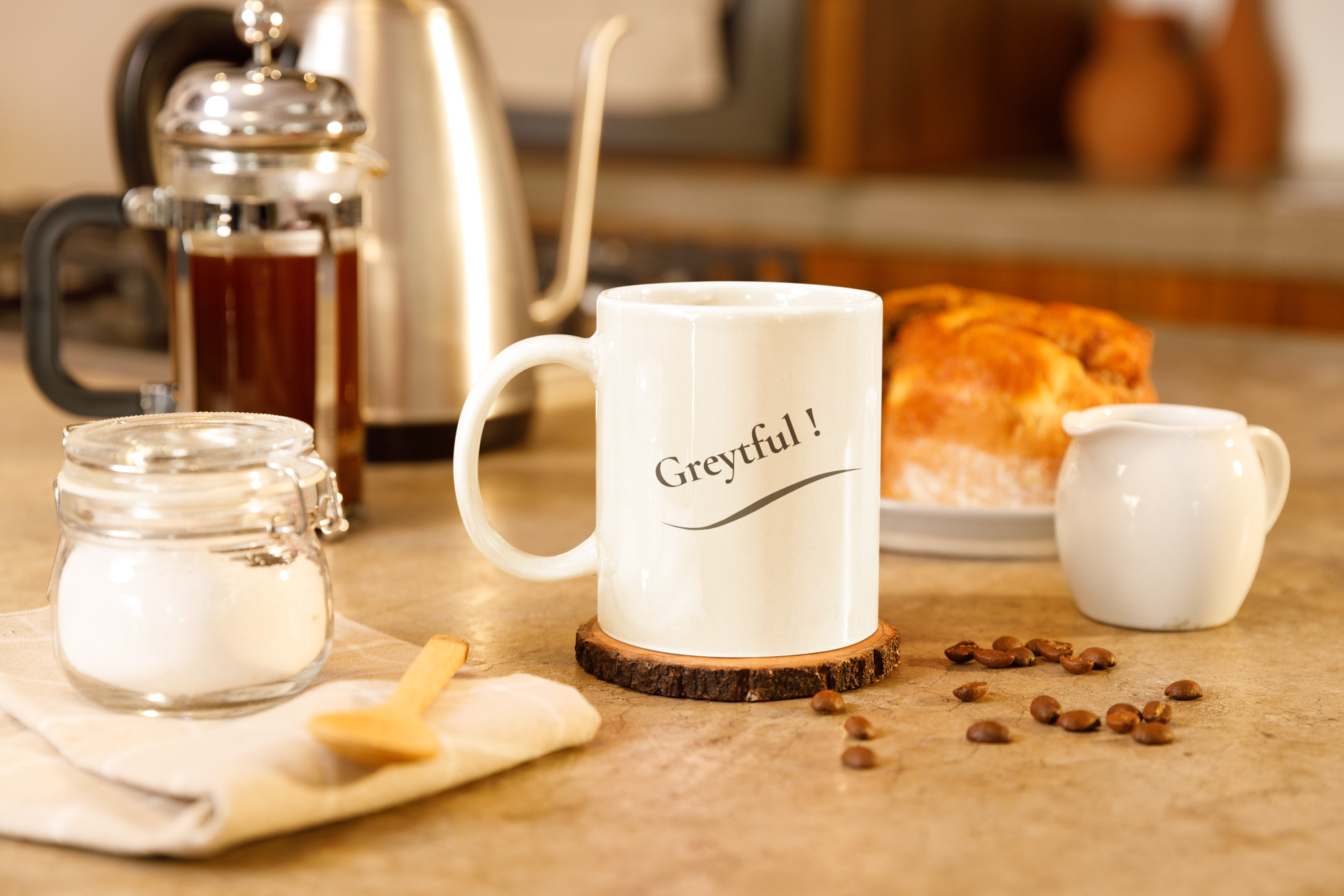 Ceramic Mug - "Greytful" (11oz, 15oz)