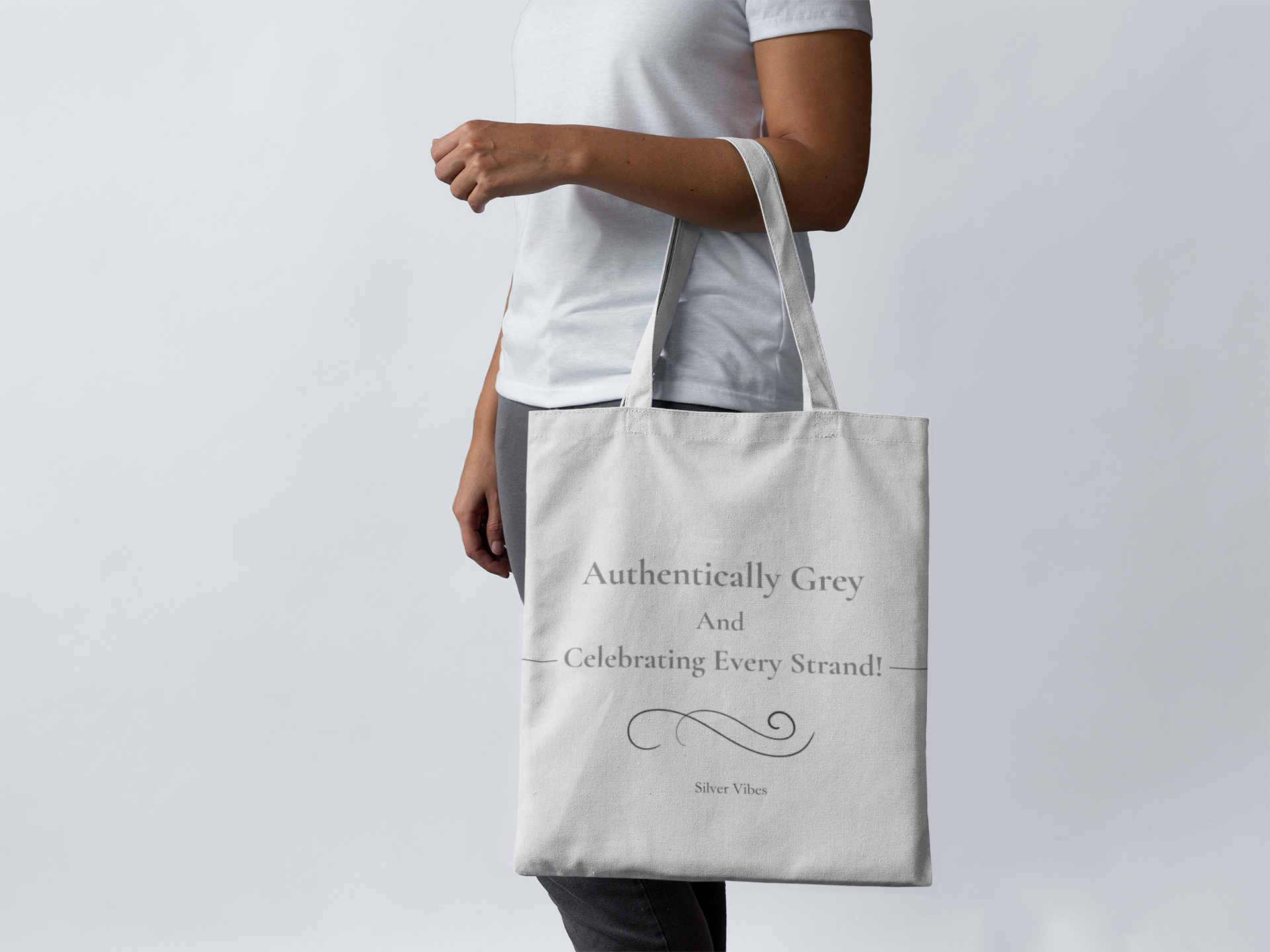 "Authentically Grey" Tote Bag