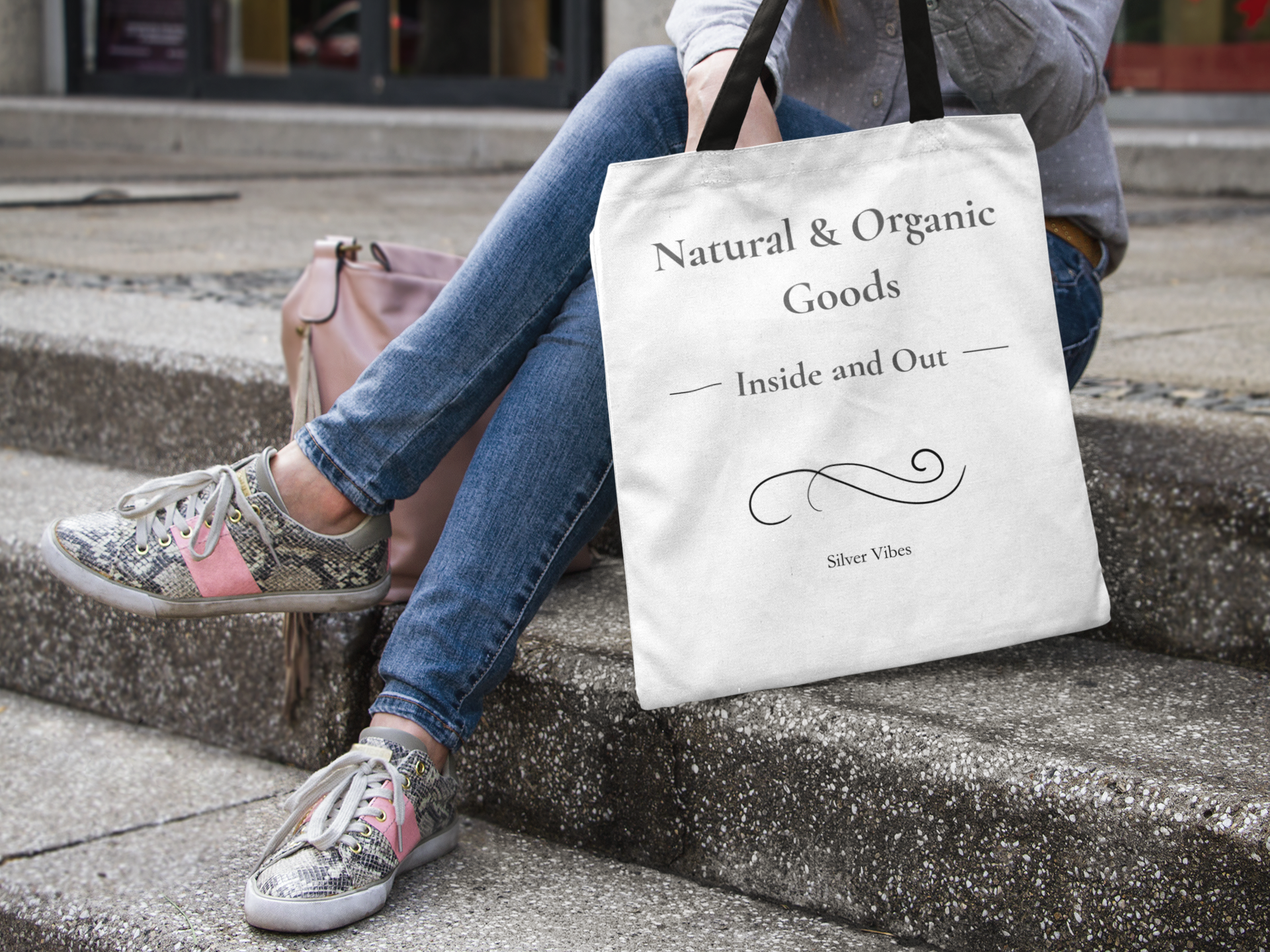 "Natural & Organic Goods, Inside and Out" - Tote Bag