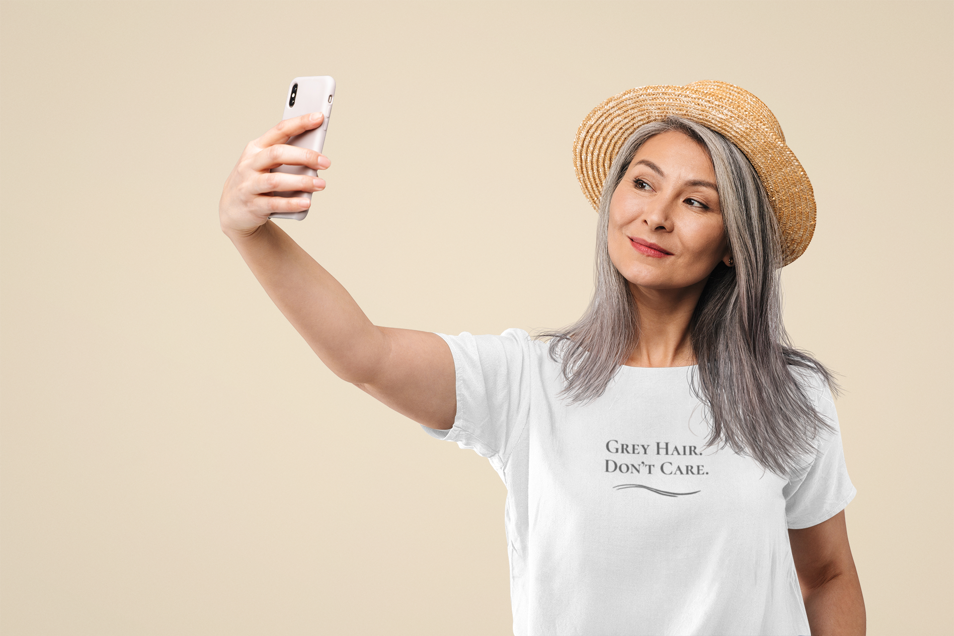 "Gray Hair Don't Care" - Women's short-sleeve Tee