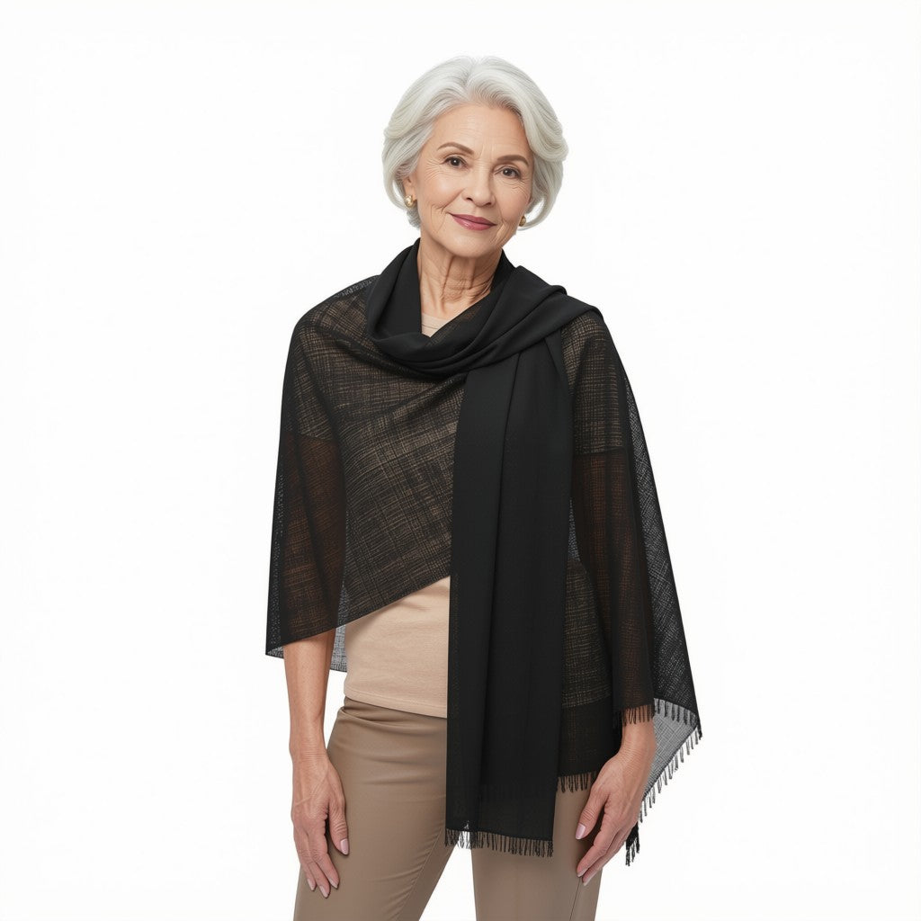 Light Scarf - Charcoal Black