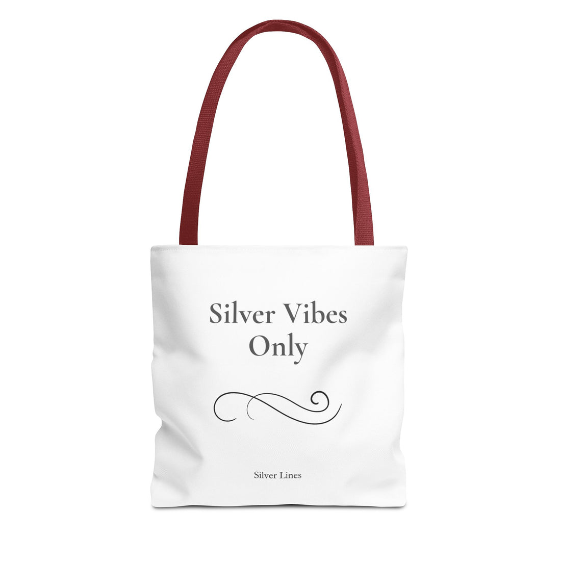 "Silver Vibes Only" Tote Bag — Elegant Minimalist Reusable Shopper